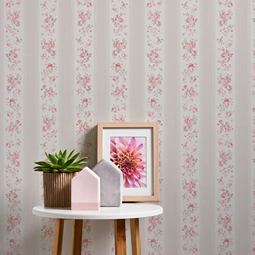 Tapete Floral Greige Weiß Rot - A.S. Création Maison Charme 390694 - Vliestapete Pünktchen - 10,05 m x 0,53 m Made in Germany Tapete Floral Greige Weiß Rot - A.S. Création Maison Charme 390694 - Vliestapete Pünktchen - 10,05 m x 0,53 m Made in Germany von A.S. Création