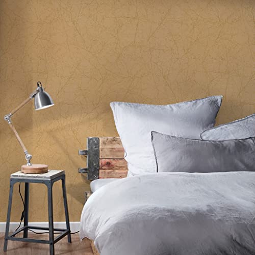 A.S. Création Tapete Natur Gold Gelb Terra 385044 - Vliestapete Äste - 10,05 m x 0,53 m Made in Germany von A.S. Création
