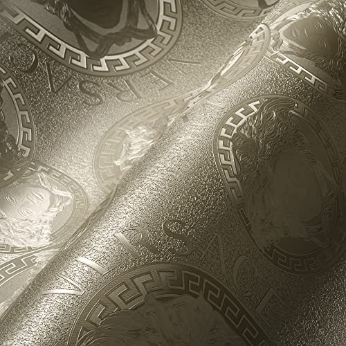 VERSACE WALLPAPER Silber Metallic Luxus Tapete Designer Vliestapete Logo Medusa 384613 10,05x0,70m Made in Germany VERSACE WALLPAPER Silber Metallic Luxus Tapete Designer Vliestapete Logo Medusa 384613 10,05x0,70m Made in Germany von A.S. Création