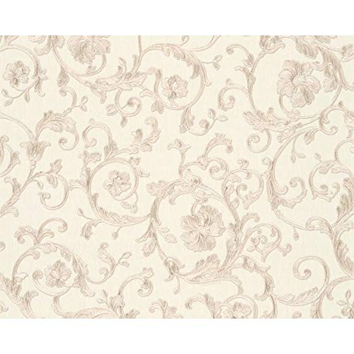 A.S. Création VERSACE WALLPAPER Vliestapete Butterfly Barocco Luxustapete mit Ornamenten barock 10,05 m x 0,70 m beige creme metallic Made in Germany 343263 34326-3 von A.S. Création
