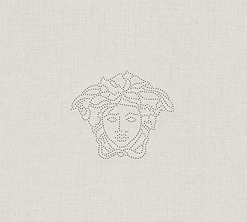 VERSACE WALLPAPER Vliestapete Medusa Luxustapete Designpanel 3,30 m x 0,70 m creme metallic Made in Germany 329501 32950-1 von A.S. Création