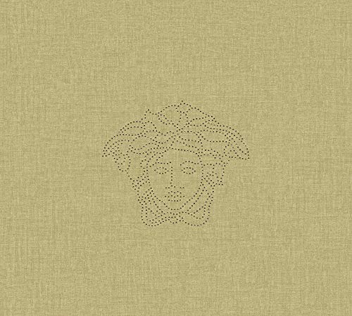 VERSACE WALLPAPER Vliestapete Medusa Luxustapete Designpanel 3,30 m x 0,70 m creme metallic Made in Germany 329503 32950-3 von Livingwalls