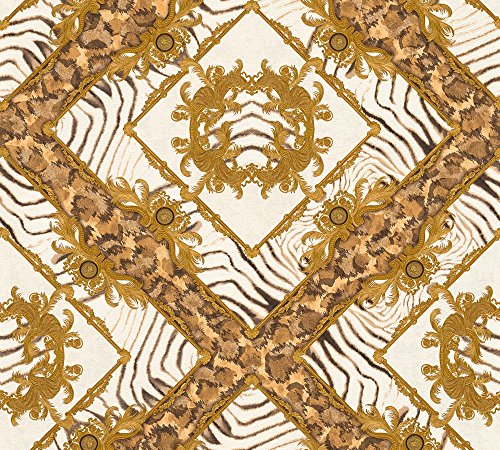 VERSACE WALLPAPER Vliestapete Vasmara Luxustapete mit Zebramuster 10,05 m x 0,70 m braun creme metallic Made in Germany 349043 34904-3 VERSACE WALLPAPER Vliestapete Vasmara Luxustapete mit Zebramuster 10,05 m x 0,70 m braun creme metallic Made in Germany 349043 34904-3 von A.S. Création