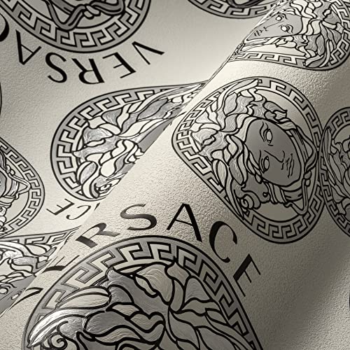 VERSACE WALLPAPER Weiß Schwarz Silber Luxus Tapete Designer Vliestapete Logo Medusa 386102 10,05x0,70m Made in Germany VERSACE WALLPAPER Weiß Schwarz Silber Luxus Tapete Designer Vliestapete Logo Medusa 386102 10,05x0,70m Made in Germany von A.S. Création