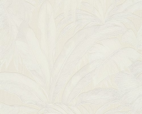A.S. Création VERSACE wallpaper Vliestapete Giungla Luxustapete mit Palmenblättern Dschungel 10,05 m x 0,70 m creme metallic Made in Germany 962402 96240-2 von Livingwalls