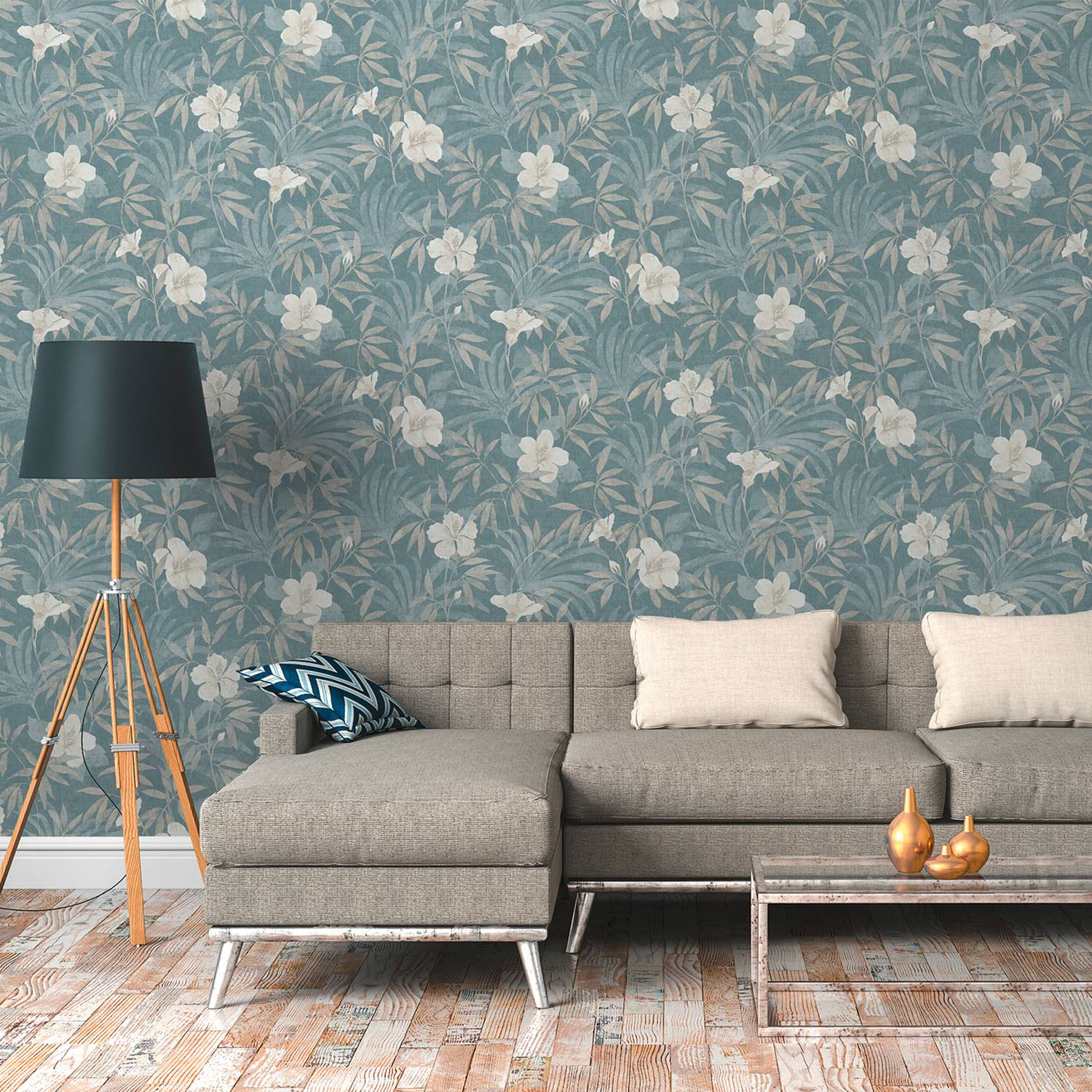 home24 Vliestapete Blumen 53 x 1005cm Blau home24 Vliestapete Blumen 53 x 1005cm Blau von home24