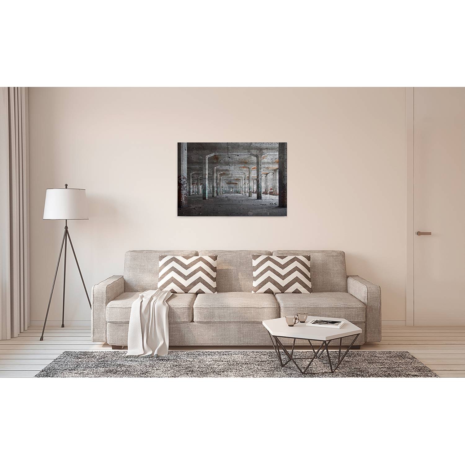 home24 Wandbild Concrete Posts Polyester PVC / Fichtenholz Grau 90 x 60cm home24 Wandbild Concrete Posts Polyester PVC / Fichtenholz Grau 90 x 60cm von home24