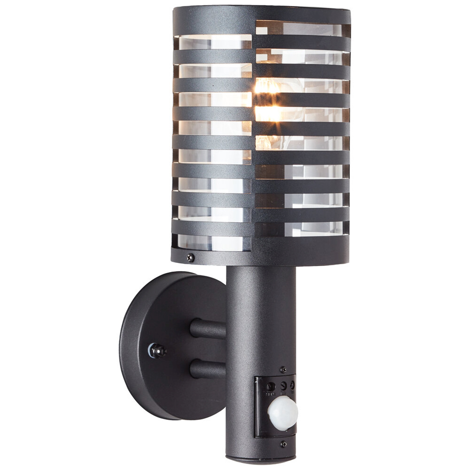 Wandleuchte 32.7 x 16.2 x 12.7 cm Schwarz Metall Wandlampe Modern Harmonisch von A.S. Creation