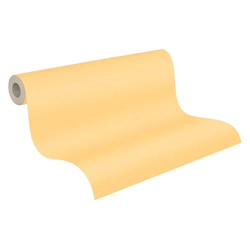 A.S. Création Vliestapete Strukturtapete - Uni Tapete 389036 in Gelb - einfarbige Wandtapete für verschiedene Räume 10,05 m x 0,53 m von A.S. Création