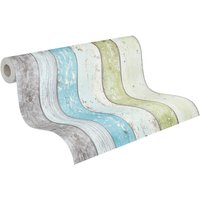 A.S.Creation Vliestapete Best of Wood`n Stone 2nd Edition Holzoptik blau B/L: ca. 53x1005 cm von A.S.Creation