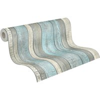 A.S.Creation Vliestapete Best of Wood`n Stone 2nd Edition Holzoptik blau grau B/L: ca. 53x1005 cm von A.S.Creation