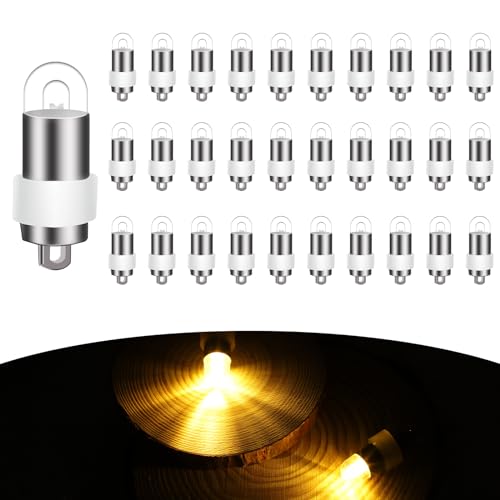 A.bigwhale 30 Stück LED Ballon Lichter, Wasserdicht Mini LED-Ballons Lichter Warmweiß für Papierlaterne Papier Lampions Weiß Ballonlicht Geburtstag Party Hochzeit Weihnachts von A.bigwhale