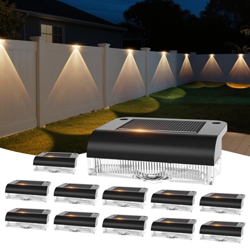 A.bigwhale Solar Wandleuchte Aussen, 12 Stück LED Solar Zaunleuchten für Außen, Solarleuchten Wandlampe Solarwandleuchte für Treppen, Stufen, Zäune, Geländer, Hof, Terrasse, Solarlampen für Außen A.bigwhale Solar Wandleuchte Aussen, 12 Stück LED Solar Zaunleuchten für Außen, Solarleuchten Wandlampe Solarwandleuchte für Treppen, Stufen, Zäune, Geländer, Hof, Terrasse, Solarlampen für Außen von A.bigwhale