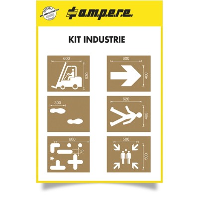 Schablonen KIT Industrie -6 Schablonen von A.m.p.e.r.e