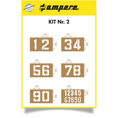 Schablonen KIT Nr. 2 -6 Schablonen von A.m.p.e.r.e