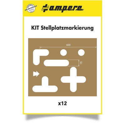 Schablonen KIT Stellplatzmarkierung 12 Schablonen Schablonen KIT Stellplatzmarkierung 12 Schablonen von A.m.p.e.r.e