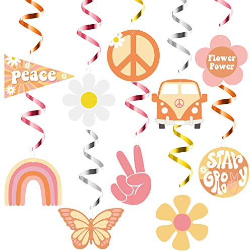 A1DIEE 30Pcs Groovy Retro Hippie Boho Party Swirls Decor Regenbogen Schmetterling Gänseblümchen Blume Bunte Strudel Glitterfolie Decke Hängende Strudel Stern Groovy Partyzubehör für Babyparty A1DIEE 30Pcs Groovy Retro Hippie Boho Party Swirls Decor Regenbogen Schmetterling Gänseblümchen Blume Bunte Strudel Glitterfolie Decke Hängende Strudel Stern Groovy Partyzubehör für Babyparty von A1DIEE