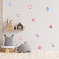 Aquarell Polka Dot Wandaufkleber Für Kinder Schlafzimmer Vinyl Wandkunst Aufkleber Kinderzimmer Spielzimmer von A1GraphicsLtd