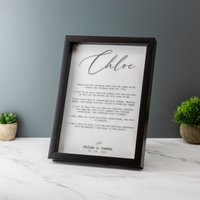 Hochzeit Gelübde Gedruckt Plakette Mit Rahmen Jahrestag Geschenk 2 von A1GraphicsLtd