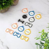 Personalisierte Haustier Tier Name Tag Mit Auswahl Von Mustern Farben Custom Besitzer Details Hund Katze von A1GraphicsLtd