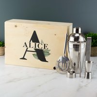 Personalisierte Monogramm-Cocktail-Set Komplett Mit Individuell Bedruckter Box Home Bar Enthusiasten Drink-Set von A1GraphicsLtd