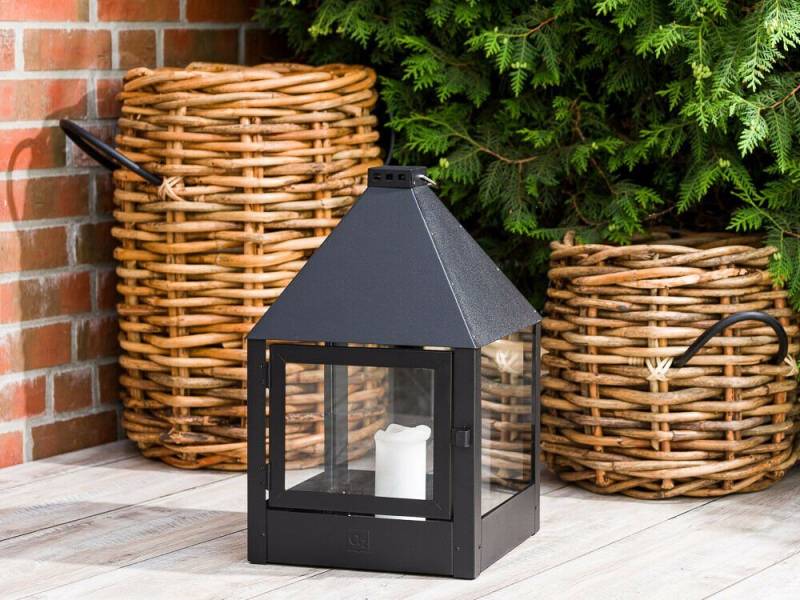 A2 Living Kerzenhalter A2 Living Allwetter Laterne MEGA QUADRO Schwarz 52 cm von A2 Living