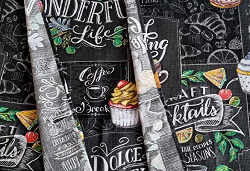 A2 2er Set 100% Baumwolle Küchentücher Waffel-Piqué 45x70cm Geschirrtücher Waffelmuster Kaffee Coffee Muffins Cocktail Design Digitaldruck Digiprint A2 2er Set 100% Baumwolle Küchentücher Waffel-Piqué 45x70cm Geschirrtücher Waffelmuster Kaffee Coffee Muffins Cocktail Design Digitaldruck Digiprint von A2