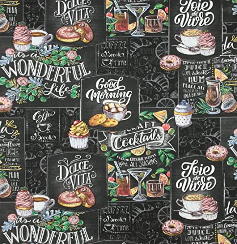 A2 2er Set 100% Baumwolle Küchentücher Waffel-Piqué 45x70cm Geschirrtücher Waffelmuster Kaffee Muffins Cocktail Design Digitaldruck A2 2er Set 100% Baumwolle Küchentücher Waffel-Piqué 45x70cm Geschirrtücher Waffelmuster Kaffee Muffins Cocktail Design Digitaldruck von A2