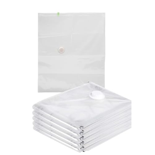6 Stück Vakuumbeutel für Kleidung, Vakuumbeutel, transparent, für Kleidung und Daunendecke (80 x 130 cm) von A2ZWORLD