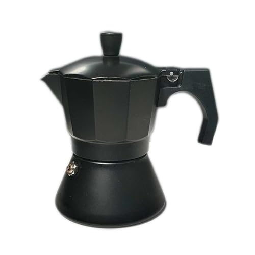 A2ZWORLD Espressokocher für Induktion aus Aluminium, rutschfeste und strapazierfähige Kaffeemaschine, geeignet für alle Herdarten, Schwarz (6 Tassen) von A2ZWORLD