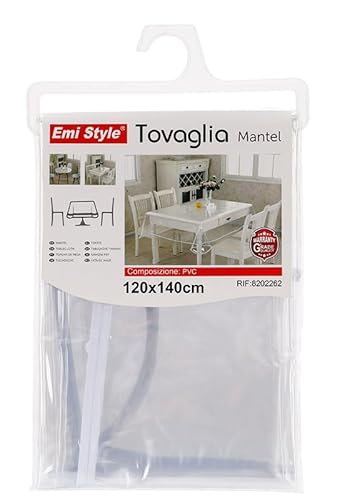 A2ZWORLD Transparente rechteckige PVC-Tischdecke, schützend, wasserdicht, leicht zu reinigen (140 x 120 cm), AB3226X von A2ZWORLD