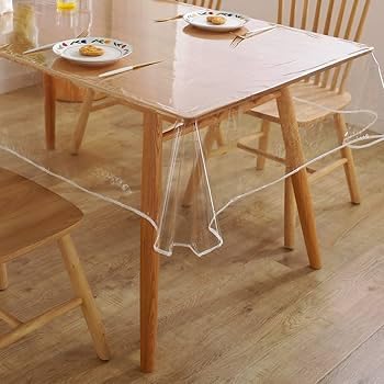 A2ZWORLD Transparente rechteckige PVC-Tischdecke, schützend, wasserdicht, leicht zu reinigen (140 x 180 cm), AB3226X von A2ZWORLD