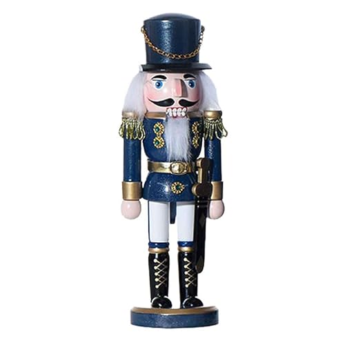 A2ZWORLD Weihnachts-Nussknacker 25 cm, Nussknacker-Soldat Weihnachtsdeko, 1 Stück, Serie rot und blau von A2ZWORLD