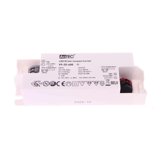 LED-Treiber DC Konstantstrom 600 mA 30 V-42 VDC zur Stromversorgung von LED max. 25 W von A2ZWORLD