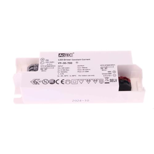 LED-Treiber DC Konstantstrom 700 mA 30 V-42 VDC zur Stromversorgung von LED max. 30 W von A2ZWORLD