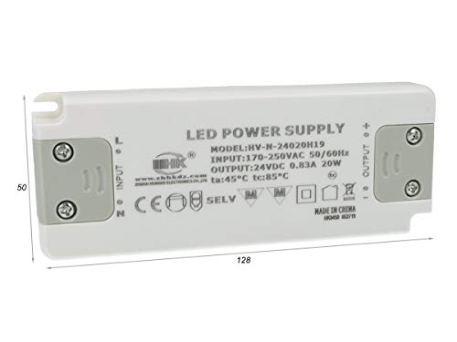 LEDLUX CV8240 Netzteil Trafo CV 40W 24V 1,67A Super Slim Solo 19mm Dicke (20W 24V) von A2ZWORLD
