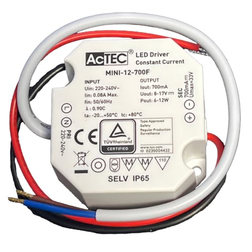 A2ZWORLD Mini-LED-Treiber IP65, Konstantstrom 700 mA 8 V-17 VDC 12 W, 50 x 48 x 24 mm, Wasserdicht, 220 VAC Eingang A2ZWORLD Mini-LED-Treiber IP65, Konstantstrom 700 mA 8 V-17 VDC 12 W, 50 x 48 x 24 mm, Wasserdicht, 220 VAC Eingang von A2ZWORLD