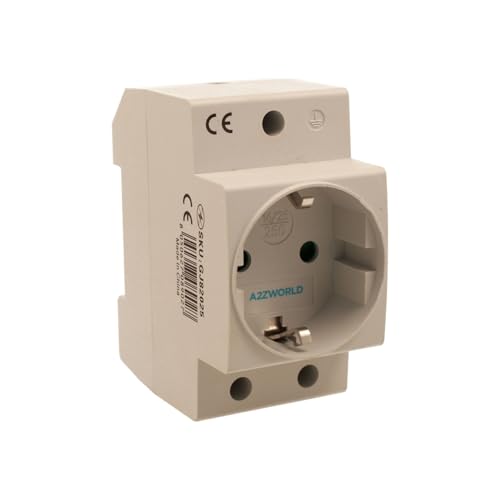 Modulare Schuko-Steckdose 25 A, DIN-Schienensteckdose für Verteilerrahmen, belegt 2 DIN-Module, AC 220 V, IP20 IEC60884 Modulare Schuko-Steckdose 25 A, DIN-Schienensteckdose für Verteilerrahmen, belegt 2 DIN-Module, AC 220 V, IP20 IEC60884 von A2ZWORLD