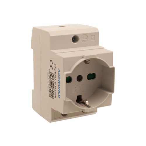Modulare Universalsteckdose P40, Schuko + italienischer Bypass, 10/16 A AC 220 V, 2 Module DIN-Schiene, IP20 IEC60884 von A2ZWORLD