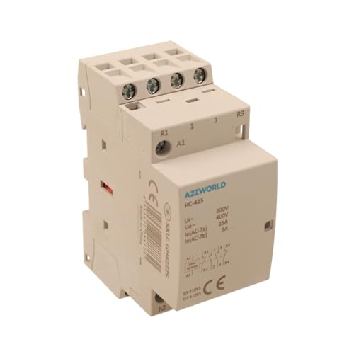 Modularer Stromstoßschalter 4P 2NO+2NC, 25A 230V AC, 2 DIN-Module, IEC61095 IEC60947-4-1, IP20, Serie HC-425 Professional von A2ZWORLD