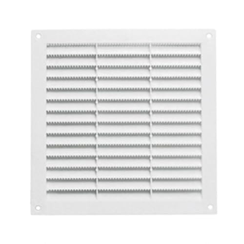 Rechteckiges Lüftungsgitter aus Kunststoff, quadratisch, mit Moskitonetz, Schutz gegen Insekten, Farbe Weiß, Made in Italy (230 x 230 mm) von A2ZWORLD