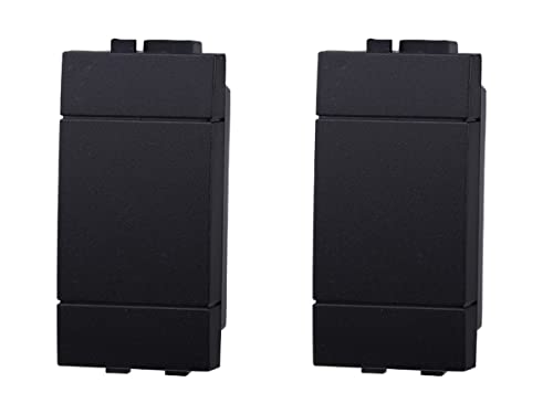 A2ZWORLD 2 Stück Tastenabdeckungen 1M Schwarz kompatibel mit Bticino Living Wandtastenabdeckung 12 cm x 8 cm von A2ZWORLD