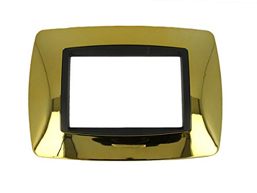 SANDASDON SD88003-13 Wandplatte 3M Gold glänzend Bombe kompatibel Bticino Living International von A2ZWORLD