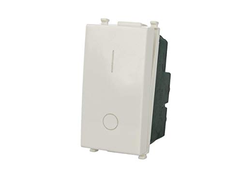 Schalter 2P 16A zweipolig, Farbe Weiß, kompatibel mit Vimar Plana von A2ZWORLD