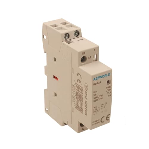 Stromstoßschalter Modular 2P 1NO+1NC, 25A 230V AC, 1 DIN-Modul, zertifiziert IEC61095 IEC60947-4-1, IP20, Serie HC-225 Professional Stromstoßschalter Modular 2P 1NO+1NC, 25A 230V AC, 1 DIN-Modul, zertifiziert IEC61095 IEC60947-4-1, IP20, Serie HC-225 Professional von A2ZWORLD