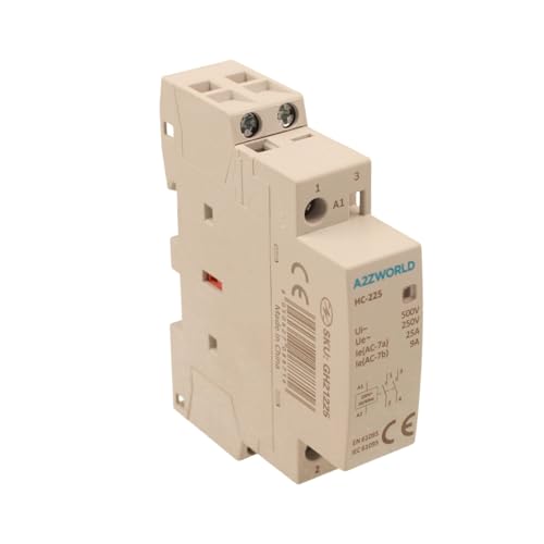 Stromstoßschalter Modular 2P 2NO, 25A 230V AC, 1 DIN-Modul, zertifiziert IEC61095 IEC60947-4-1, IP20, Serie HC-225 Professional Stromstoßschalter Modular 2P 2NO, 25A 230V AC, 1 DIN-Modul, zertifiziert IEC61095 IEC60947-4-1, IP20, Serie HC-225 Professional von A2ZWORLD
