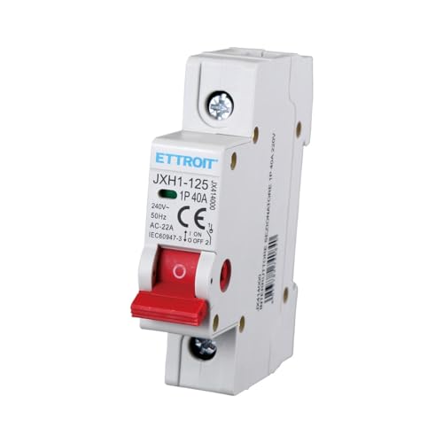 Trennschalter 25 A 40 A 63 A, 1P 240 VAC, Montage auf DIN-Schiene, benötigt 1 Modul (40 A) von A2ZWORLD