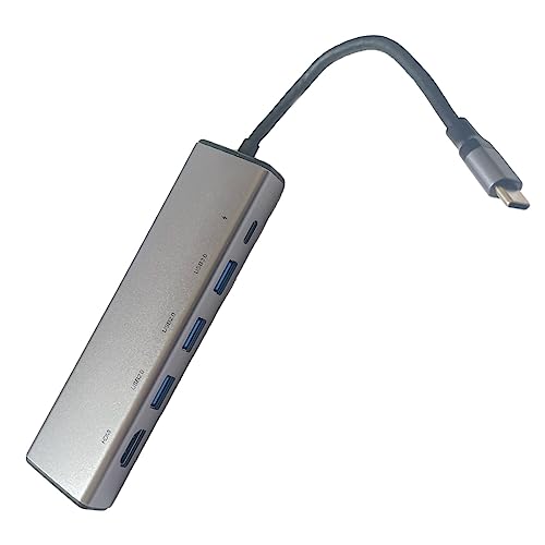 USB-C-Hub mit Eingang 3 USB-Anschlüsse, 1 USB C und 1 HDMI mit 15 cm Kabel von A2ZWORLD