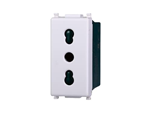 A2ZWORLD Bypass-Steckdose, kompatibel mit Vimar Plana, 2P+T 10/16A, Weiß von A2ZWORLD