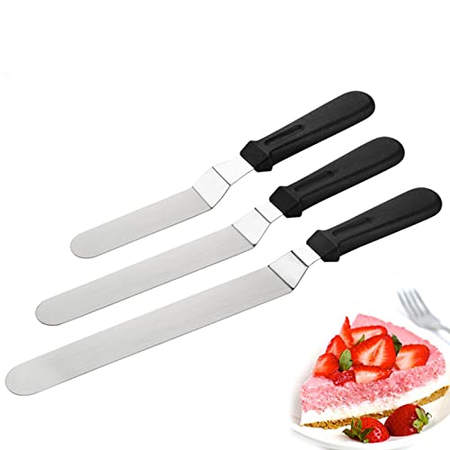 Torten Konditor Winkelpalette Set Kuchenmesser & Tortenmesser Winkelpalette Torte Küchenmesser Streichpaletten Tortenmesser Streichmesser Tortenspachtel Für Schneiden Verteilen WinkelpaletteTorte 3Pcs von A39V2VSJRG8E86